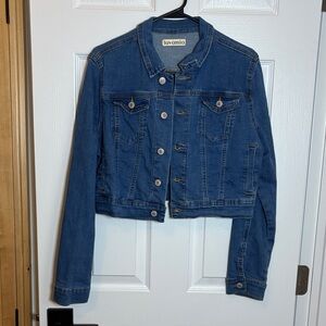 Women's Classic Blue Cropped Jean Jacket